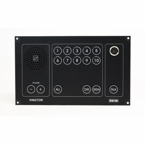 ZENITEL ETB-100A Central Panel Mounted 10 Lines, 24V DC, 2AMP, Incl. All-Call (3005020020)