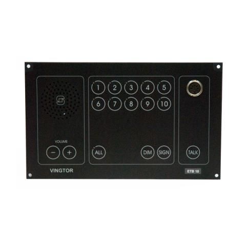 ZENITEL ETB-10A Central Panel Mounted 10 Lines, 24V DC, 2AMP, Incl. All-Call (3005020021)